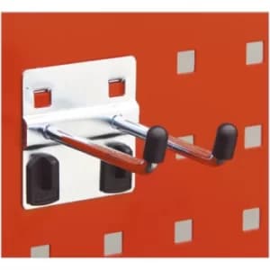 Image of Double Prong Hook 6 X 25MM Angled End Pack of 5