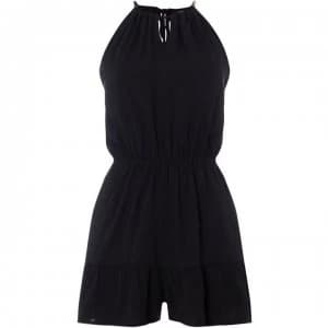 Image of Biba Flute leg playsuit - Black