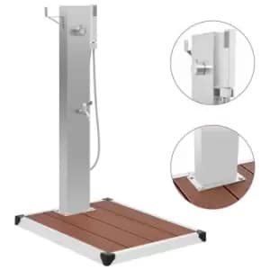 Image of Vidaxl 3051291 Outdoor Shower With Tray Stainless Steel