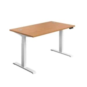 Image of Economy Sit Stand Desk 1400 X 800 Nova Oak-White