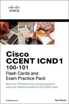 Image of Cisco CCENT ICND1 100-101 flash cards and exam practice pack by Eric Rivard