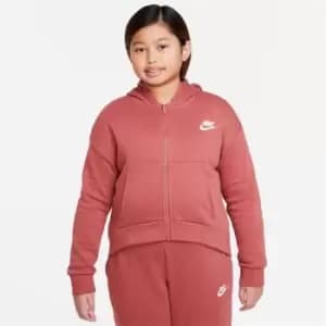 Image of Nike Fleece Full Zip Hoodie Juniors - Pink