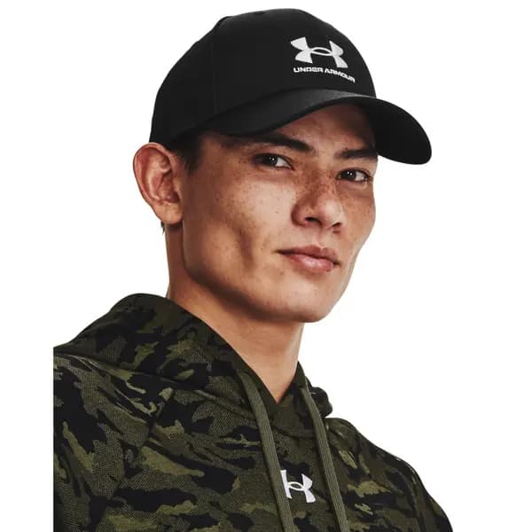 Image of Under Armour Branded Lockup Adjustable Baseball Cap Black One Size