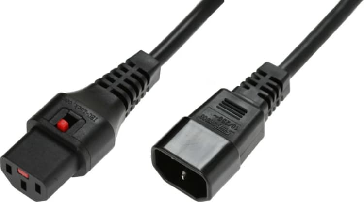 Image of Scolm 2M C14-C13 Lck Bk PVC 1.0MM