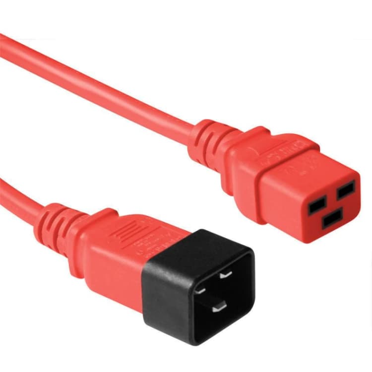 Image of Microconnect PE2019R09 power cable Red 0.9 m C20 coupler C19 coupler