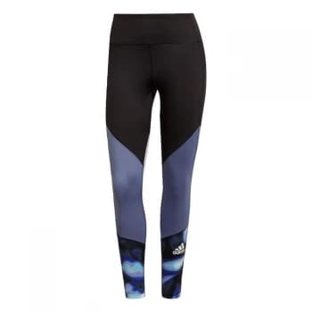 Image of adidas FeelBrilliant AEROREADY You for You 7/8 Printed Sp - Black / Orbit Violet