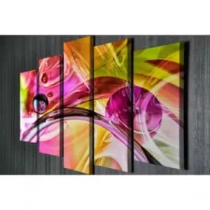 Image of BC023 Multicolor Decorative Canvas Painting (5 Pieces)