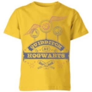 Image of Harry Potter Quidditch At Hogwarts Kids T-Shirt - Yellow - 11-12 Years - Yellow