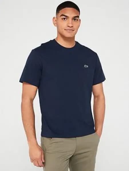 Image of Lacoste Midnight Blue Classic Fit Cotton Jersey T-Shirt Navy Male S 204673UK