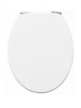 Image of Aqualona Beechwood Soft Close White Toilet Seat