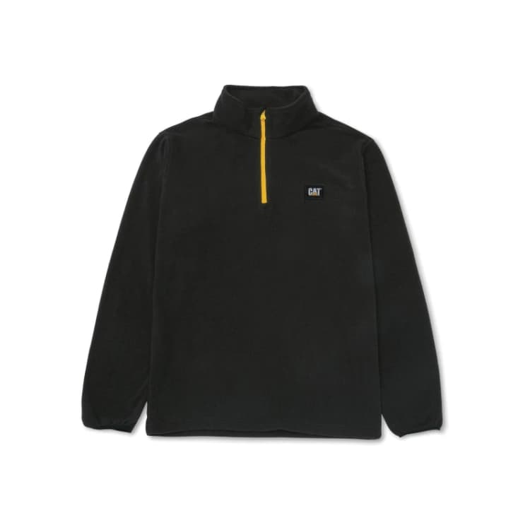 Image of Caterpillar Microfleece Quarter Zip Black/Yellow male Lge