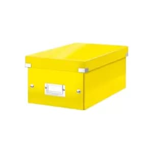 Image of Leitz WOW Click & Store DVD Storage Box. With label holder. Pink.