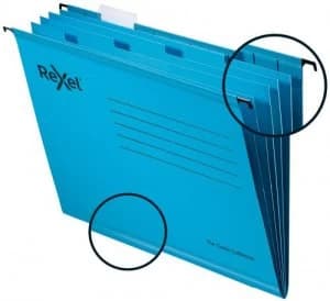 Image of Rexel Classic Suspension Files Foolscap Blue PK10