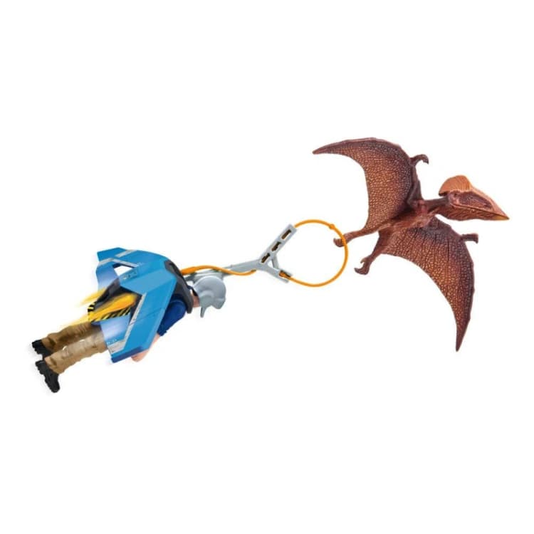 Image of Figurine: Schleich Dinosaur Jetpack Chase Toy Figure Set, Unisex, 4 to 10 Years, Multi-colour (41467) Multi