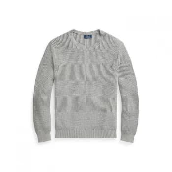 Image of Polo Ralph Lauren Polo Ralph Lauren Texture Crew Sweater - Fawn Grey H