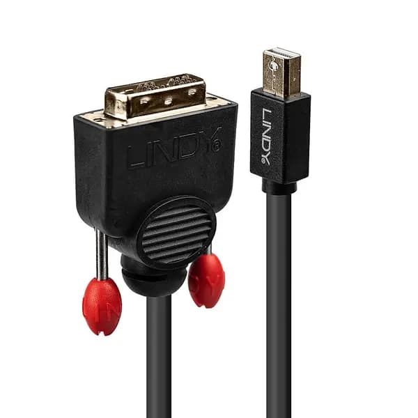 Image of Lindy 2m Mini DisplayPort to DVI Cable, Black