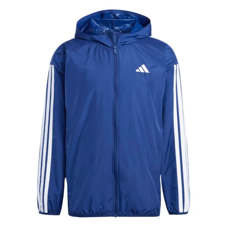 Image of Adidas Hooded waterproof jacket adidas Essentials 3-Stripes Bleu Male S