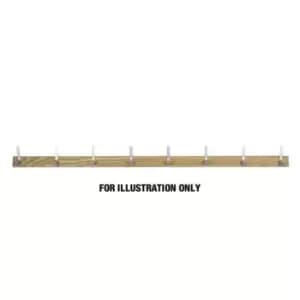 Image of Slingsby Club/Evolve Range Coat Rail Wood 1000MM Wide x 25 Deep With 5 Hooks