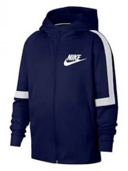 Image of Nike Sportswear Older Boys Tribute Jacket NavyWhite Blue Size Xs6 8 Years