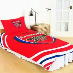 Image of Arsenal FC Reversible Pulse Duvet Set (Double) (Multicoloured)