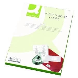 Image of Q-Connect Multipurpose Labels 63.5x46.5mm 18 Per Sheet White Pack of