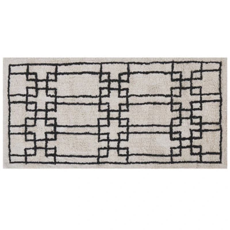 Image of Beliani Rug Turhal Beige 80 X 150 Cm Cotton