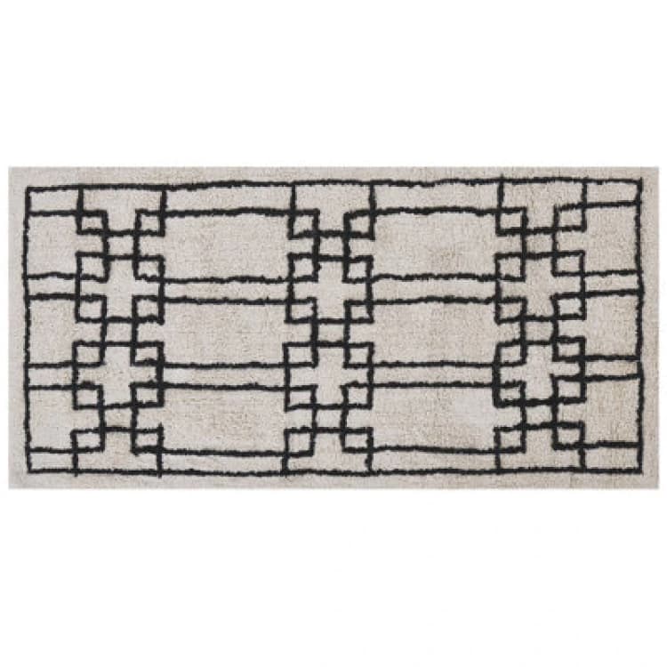Image of Beliani Rug Turhal Beige 80 X 150 Cm Cotton
