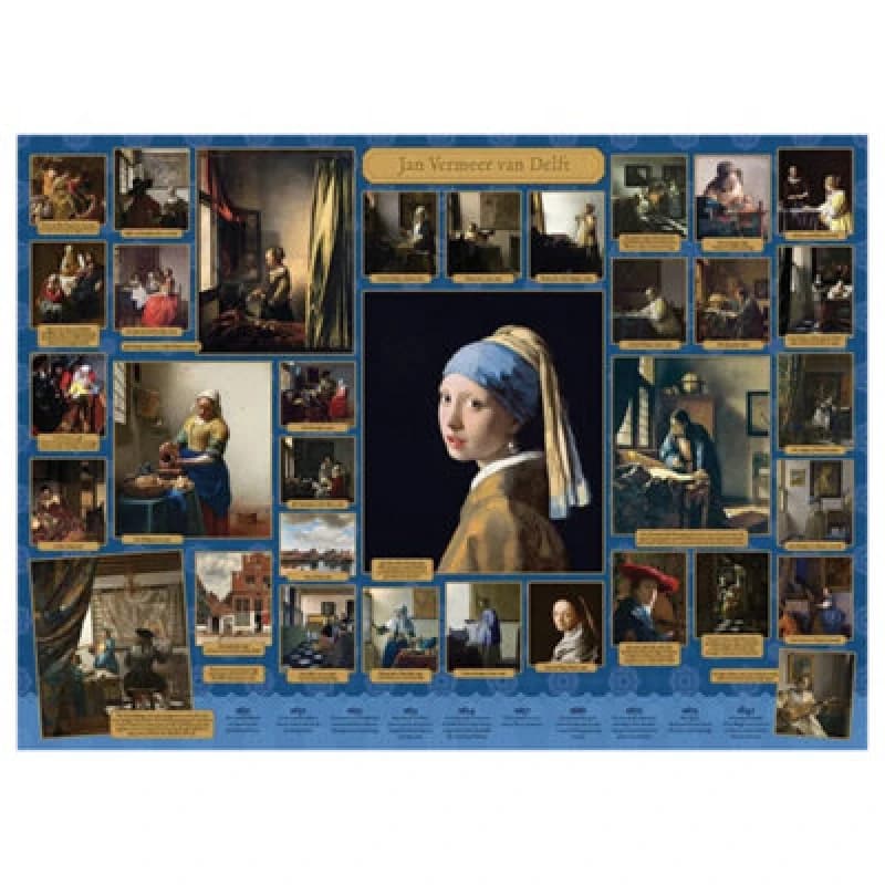 Image of Cheatwell Games Vermeer Jigsaw Puzzle 1000 Pieces Multi
