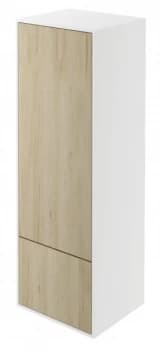 Image of Wickes Eli White Matt and Oak Wall Hung Tall Tower Unit - 400 mm