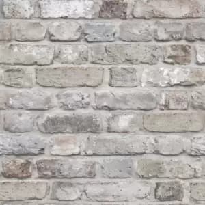 Image of Grandeco Facade Brick Pastel Paste the Wall Wallpaper