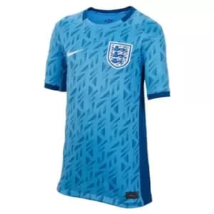 Image of Nike England Away Shirt 2023 Juniors - Blue