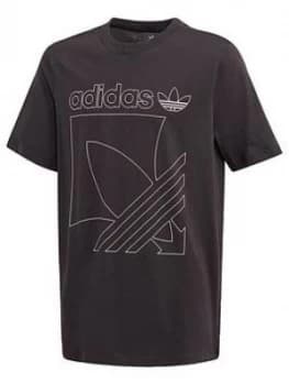 Image of Boys, adidas Originals Childrens Badge T-Shirt - Black, Size 11-12 Years