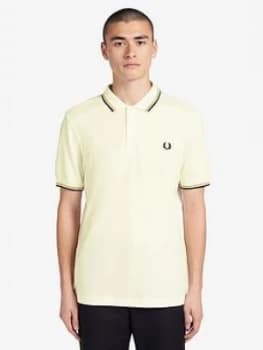 Image of Fred Perry Twin Tipped Polo Shirt, White, Size XL, Men
