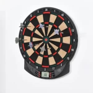 Image of HOMCOM Plastic Electronic Dartboard w/ 6 Darts Black