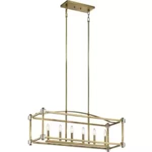 Image of Chandelier Cayden Laiton naturel 37,8 Cm