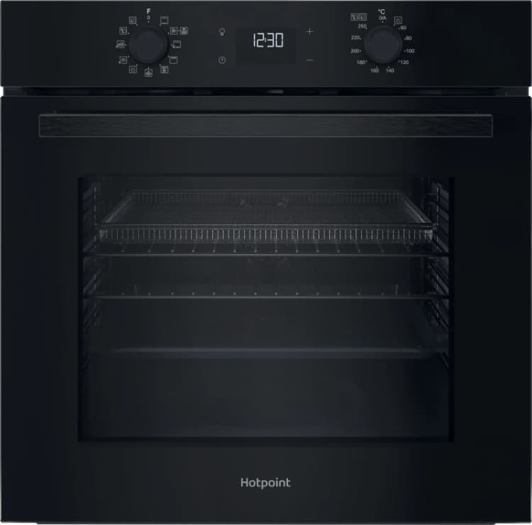 Image of Hotpoint Class 2 HO 458CF B UK Built In Electric Single Oven - Black - A Rated