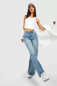 Image of Mid Waist Vintage Wash Baggy Jeans