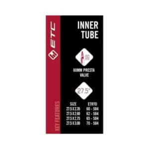 Image of ETC Inner Tube 27.5 X 2.35-2.60-2.75-3.00 Presta Valve 60mm