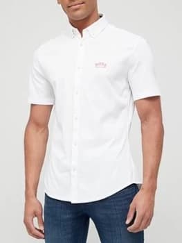 Image of Hugo Boss Athleisure Biadia Short Sleeve Shirt White Size XL Men