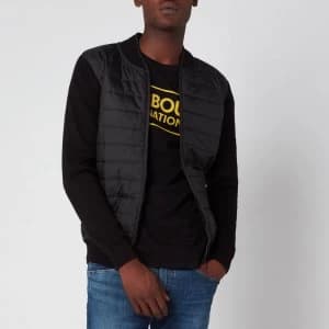 Image of Barbour International Mens Baffle Zip Through Jacket - Black - XL