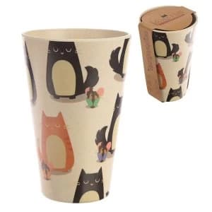 Image of Friendly Cat Design Bambootique Eco Cup