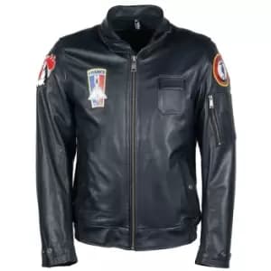 Image of Helstons AERONEF Cuir Rag Blue L