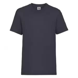 Image of Fruit Of The Loom Childrens/Kids Unisex Valueweight Short Sleeve T-Shirt (Pack of 2) (9-11) (Deep Navy)