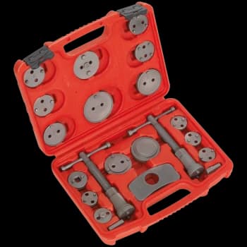 Image of Sealey 18 Piece Brake Piston Wind Back Tool Kit