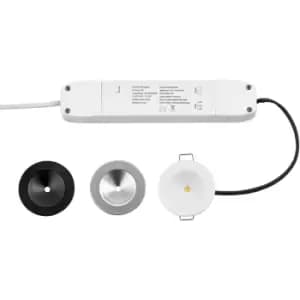 Image of Recessed Emergency Ceiling Guide Light Kit - Daylight White LED - Matt White