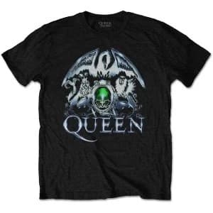 Image of Queen - Metal Crest Unisex Large T-Shirt - Black