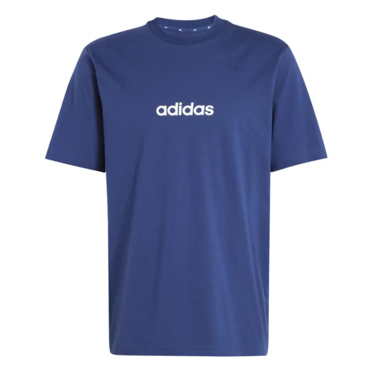 Image of adidas Essentials Single Jersey Logo T-Shirt Mens Regular Fit T-Shirts S Blue 59592655350
