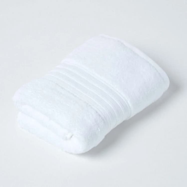 Image of Homescapes Zero Twist Supima Cotton Hand Towel, White