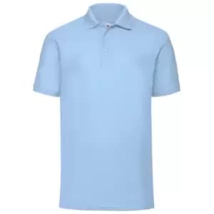Image of Fruit Of The Loom Mens 65/35 Pique Short Sleeve Polo Shirt (S) (Sky Blue)