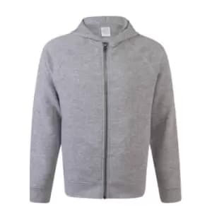 Image of SF Minni Childrens/Kids Zip Hooded Sweatshirt (11-12 Years) (Heather Grey)